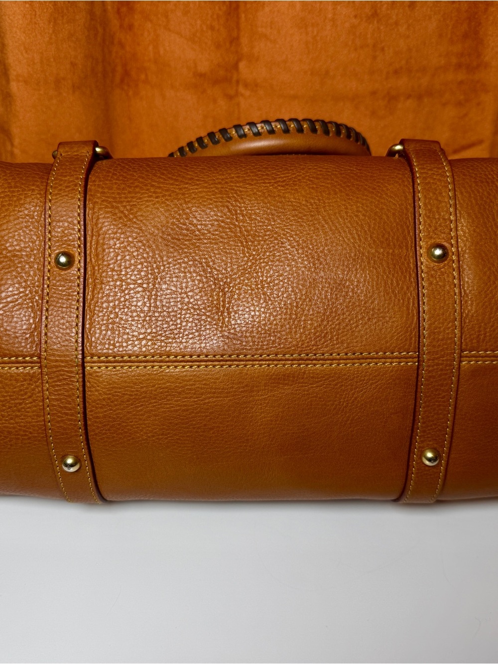 Dooney & Bourke Florentine Leather Satchel Natural Tan Bag J4844068 EUC Clean - Picture 7 of 12